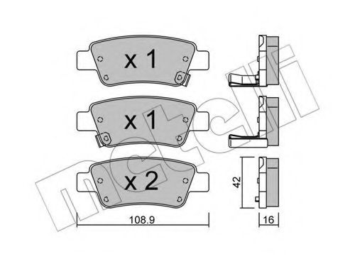 Комплект гальмівних колодок (дискових) TOKO CARS арт. 2207900