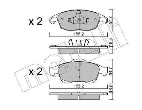 Комплект гальмівних колодок (дискових) ROADHOUSE арт. 2208000