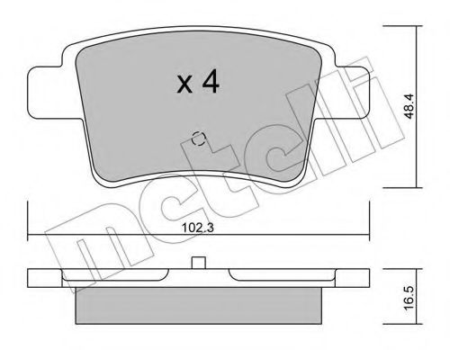 Комплект гальмівних колодок (дискових) BREMBO арт. 2208010