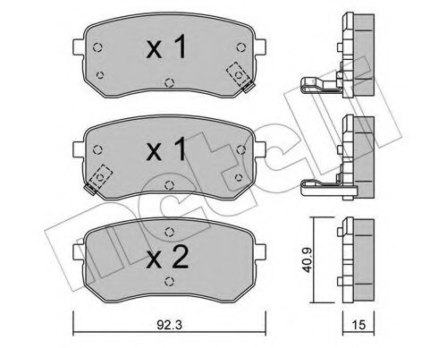 Комплект гальмівних колодок (дискових) BREMBO арт. 2208150