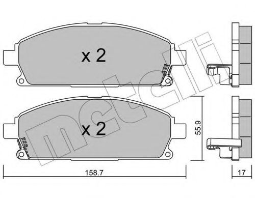 Комплект гальмівних колодок (дискових) JAPANPARTS арт. 2204061