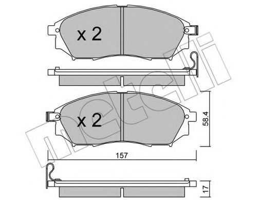 Комплект гальмівних колодок (дискових) TRW арт. 2208190