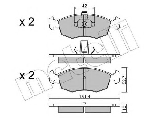 Комплект гальмівних колодок (дискових) ABS арт. 2202743