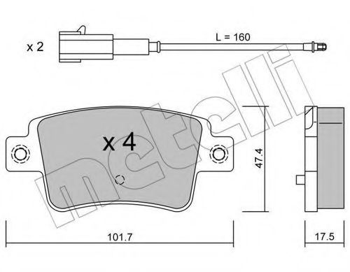 Комплект гальмівних колодок (дискових) BREMBO арт. 2207051