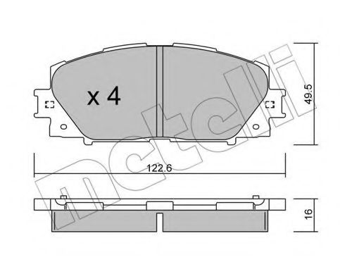 Комплект гальмівних колодок (дискових) BREMBO арт. 2207451