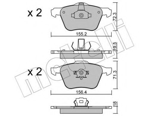 Комплект гальмівних колодок (дискових) ICER арт. 2208330