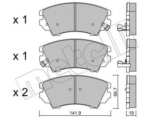 Комплект гальмівних колодок (дискових) BREMBO арт. 2208420