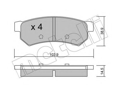 Комплект гальмівних колодок (дискових) TOKO CARS арт. 2208460