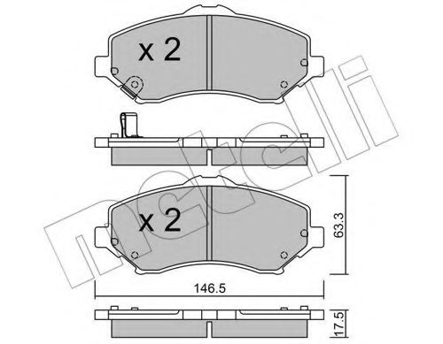 Комплект гальмівних колодок (дискових) JAPANPARTS арт. 2208620