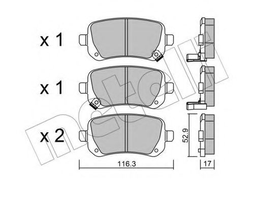 Комплект гальмівних колодок (дискових) JAPANPARTS арт. 2208640