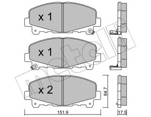 Комплект гальмівних колодок (дискових) BOSCH арт. 2208670