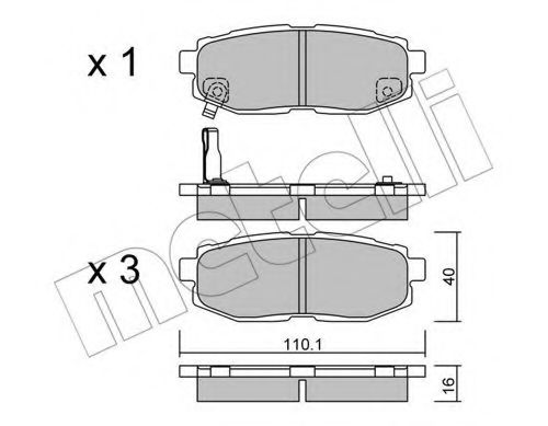 Комплект гальмівних колодок (дискових) BOSCH арт. 2208750