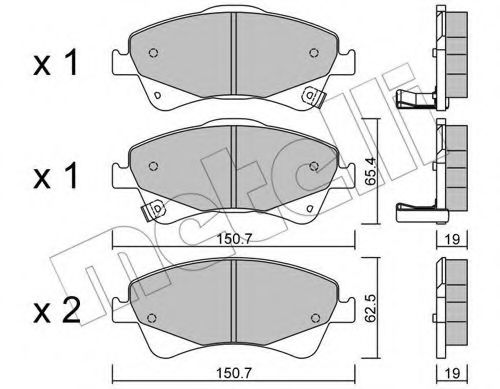 Комплект гальмівних колодок (дискових) BREMBO арт. 2208780