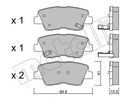 Комплект гальмівних колодок (дискових) HYUNDAI арт. 2208860