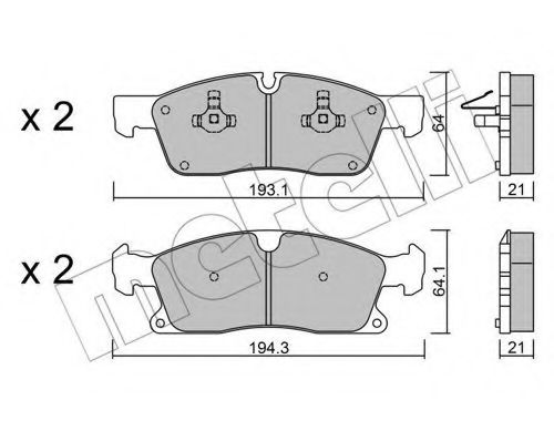 Комплект гальмівних колодок (дискових) BREMBO арт. 2209274