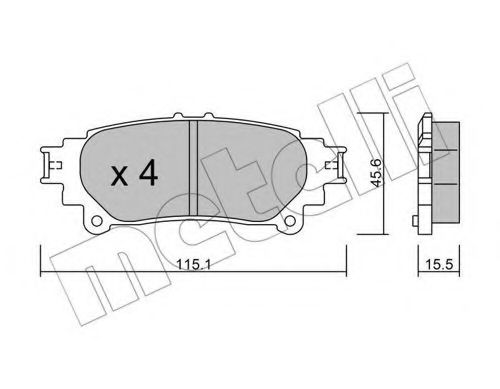 Комплект гальмівних колодок (дискових) TOYOTA арт. 2209390