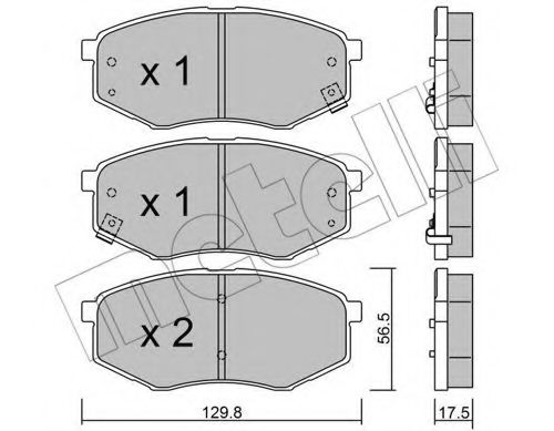 Комплект гальмівних колодок (дискових) BREMBO арт. 2209420