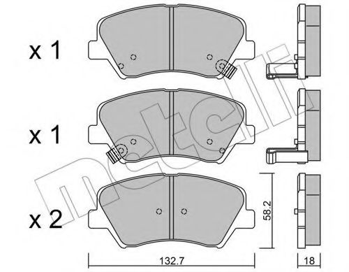 Комплект гальмівних колодок (дискових) TRW арт. 2209430