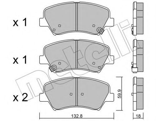 Комплект гальмівних колодок (дискових) HYUNDAI арт. 2209440