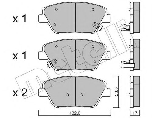 Комплект гальмівних колодок (дискових) ABS арт. 2209450