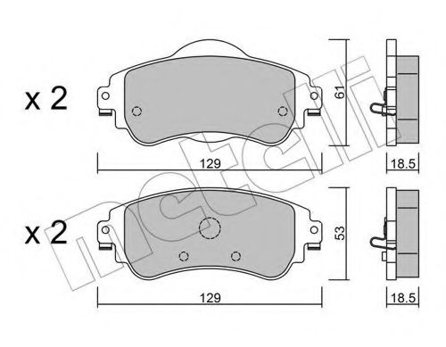 Комплект гальмівних колодок (дискових) BREMBO арт. 2209490