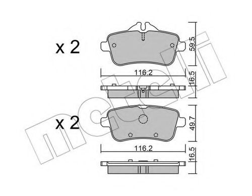 Комплект гальмівних колодок (дискових) BREMBO арт. 2209683