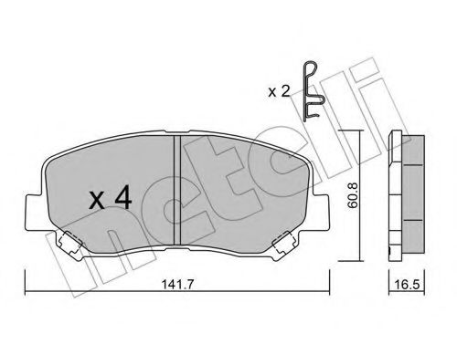 Комплект гальмівних колодок (дискових) BREMBO арт. 2209690