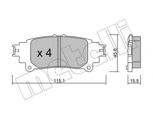 Комплект гальмівних колодок (дискових) JAPANPARTS арт. 2209770