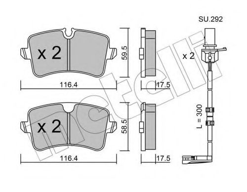 Комплект гальмівних колодок (дискових) BOSCH арт. 2209551K