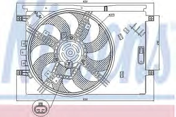 Вентилятор радіатора NRF арт. 85564