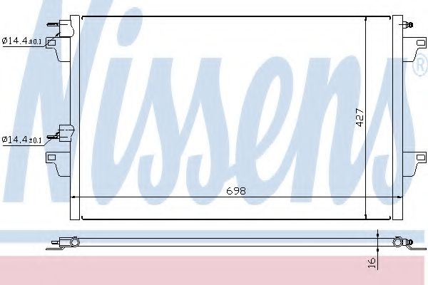 NISSENS RENAULT Радіатор кондиціонера (конденсатор) без осушувача Espace IV 2.0/3.5 02- DENSO арт. 94627