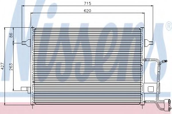 NISSENS AUDI Радіатор кондиціонера (конденсатор) A6 2.7 TURBO 01- AVAQUALITYCOOLING арт. 94922