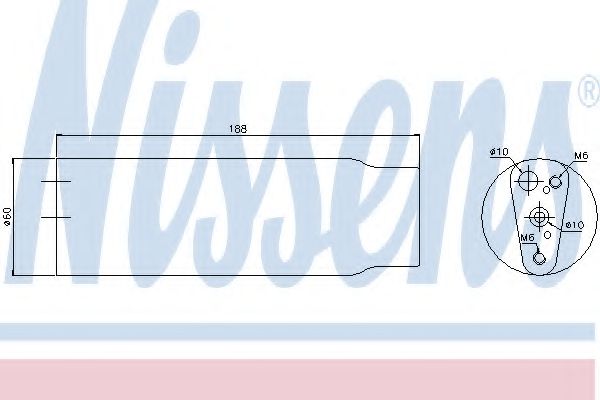 NISSENS ALFA ROMEO Осушувач 156 97- (188x60x0), HONDA, CITROEN, LEXUS LMI арт. 95170