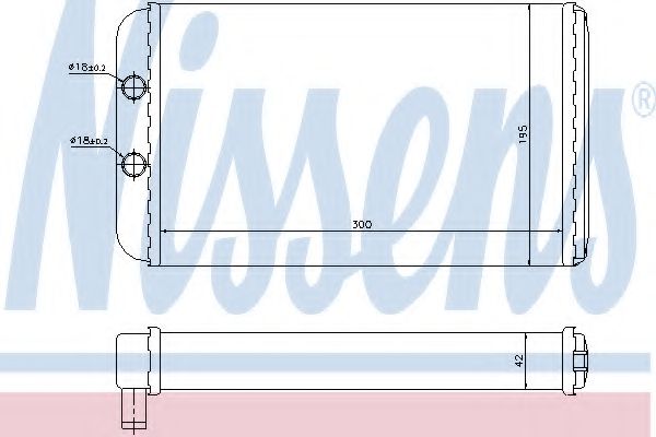 Радіатор обігрівача CITROEN JUMPER, FIAT DUCATO (244) (02-) (вир-во Nissens) THERMOTEC арт. 73986