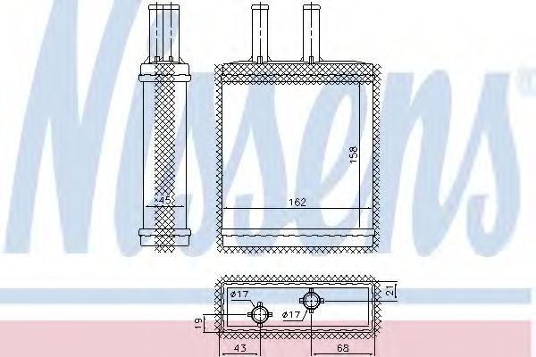 Радіатор системи опалення салона