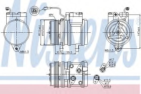 Компресор кондиціонера First Fit DELPHI арт. 89275