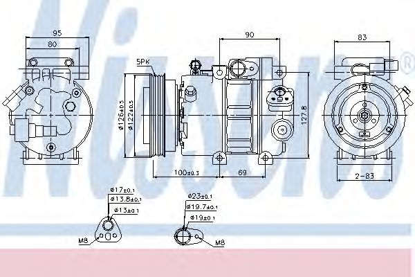 Компресор кондиціонера NRF арт. 89292