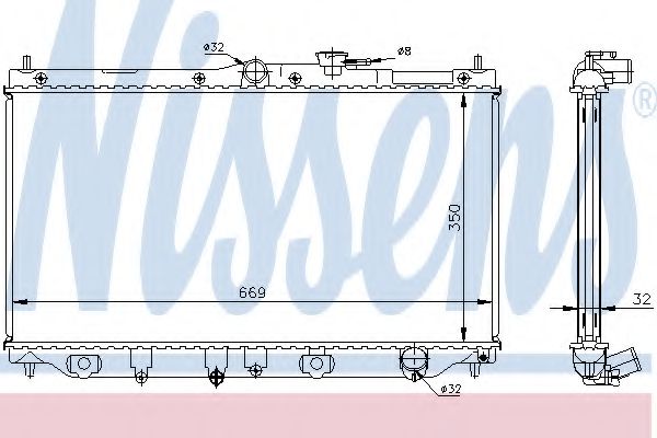 Радіатор HD ACCORD(90-)2.2 i 16V(+)[OE GRD168] AVAQUALITYCOOLING арт. 62282A