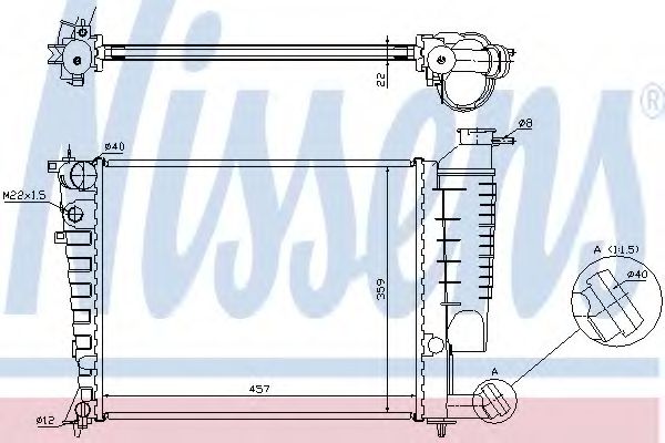 Радіатор охолоджування THERMOTEC арт. 613671