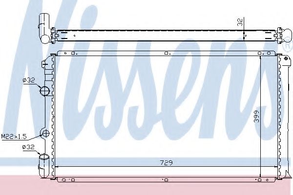 Радіатор NS INTERSTAR(02-)1.9 dCi(+)[OE 77 01 046 210] THERMOTEC арт. 63936A