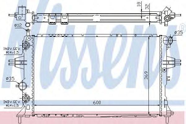 Радіатор охолоджування THERMOTEC арт. 63247A