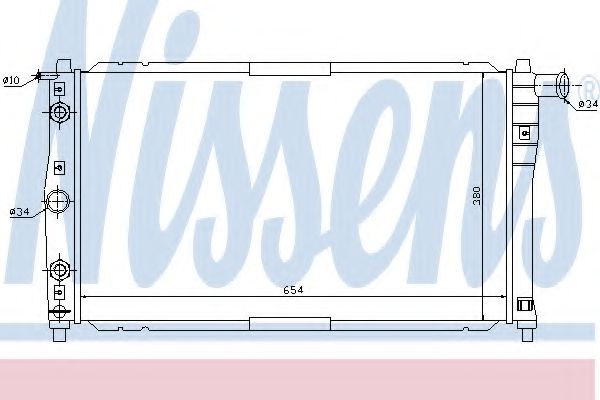 NISSENS DAEWOO Радіатор охолодження двиг. (з осушувачем) Nubira (654x380x16) NRF арт. 616591