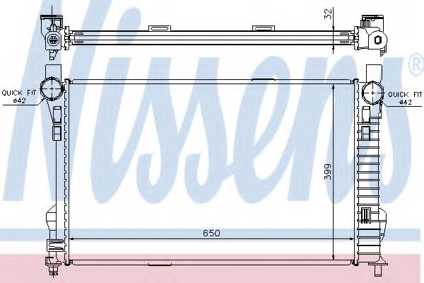 Радіатор охолодження VANWEZEL арт. 62784A