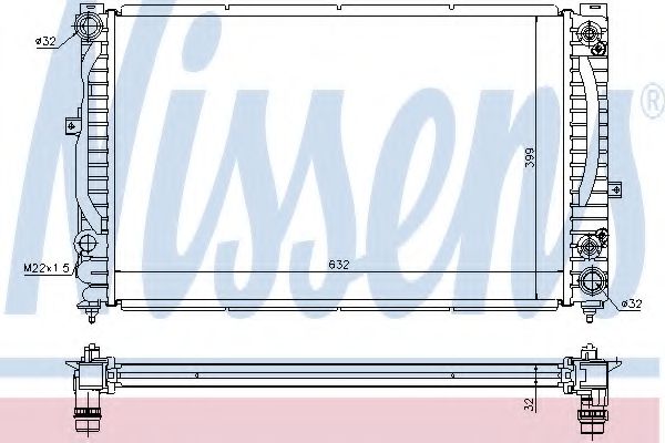 Радіатор AI A 4/S 4(94-)2.4 i V6(+)[OE 4B0.121.251 AF] THERMOTEC арт. 60228A