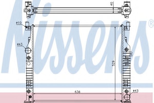 Радіатор охолодження MERCEDES GL, ML-CLASS W 164 (06-) (вир-во Nissens) NRF арт. 62576A