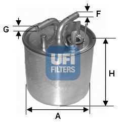 Фільтр паливний AUDI A8 3.0-4.2 TDI 03-10 (OE) (вир-во UFI) VAG арт. 2400200