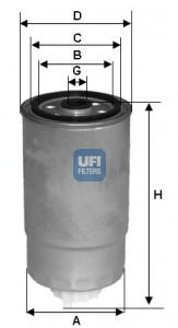 Паливний фільтр HENGSTFILTER арт. 2438100