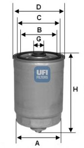 Паливний фільтр HENGSTFILTER арт. 2444100