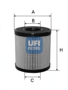 Фільтр масляний PEUGEOT, CITROEN, FORD 1.4 16V, 2.0 HDI 04- (вир-во UFI) VALEO арт. 2506000