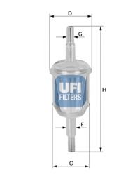 Фільтр паливний (вир-во UFI) WIXFILTERS арт. 3101200